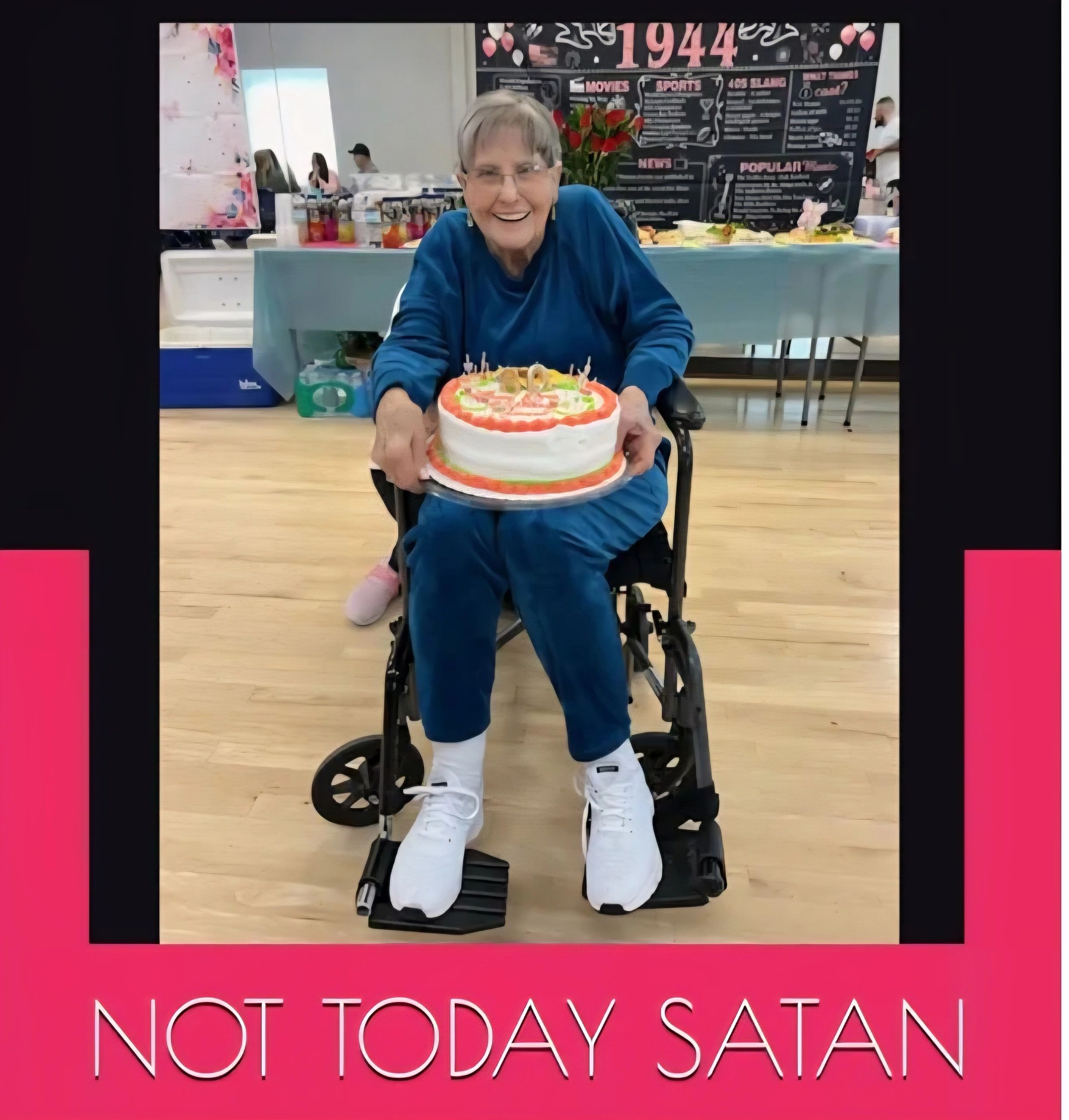 Mama celebrating her 80th birthday.
