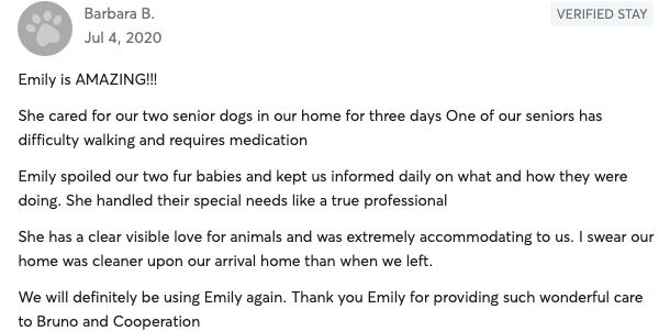 Client Review: Barbara B
