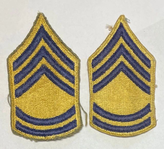 US Army Rank Insignia Combat Unit (1948-Feb 1951) Sergeant 1st Class 2 ...