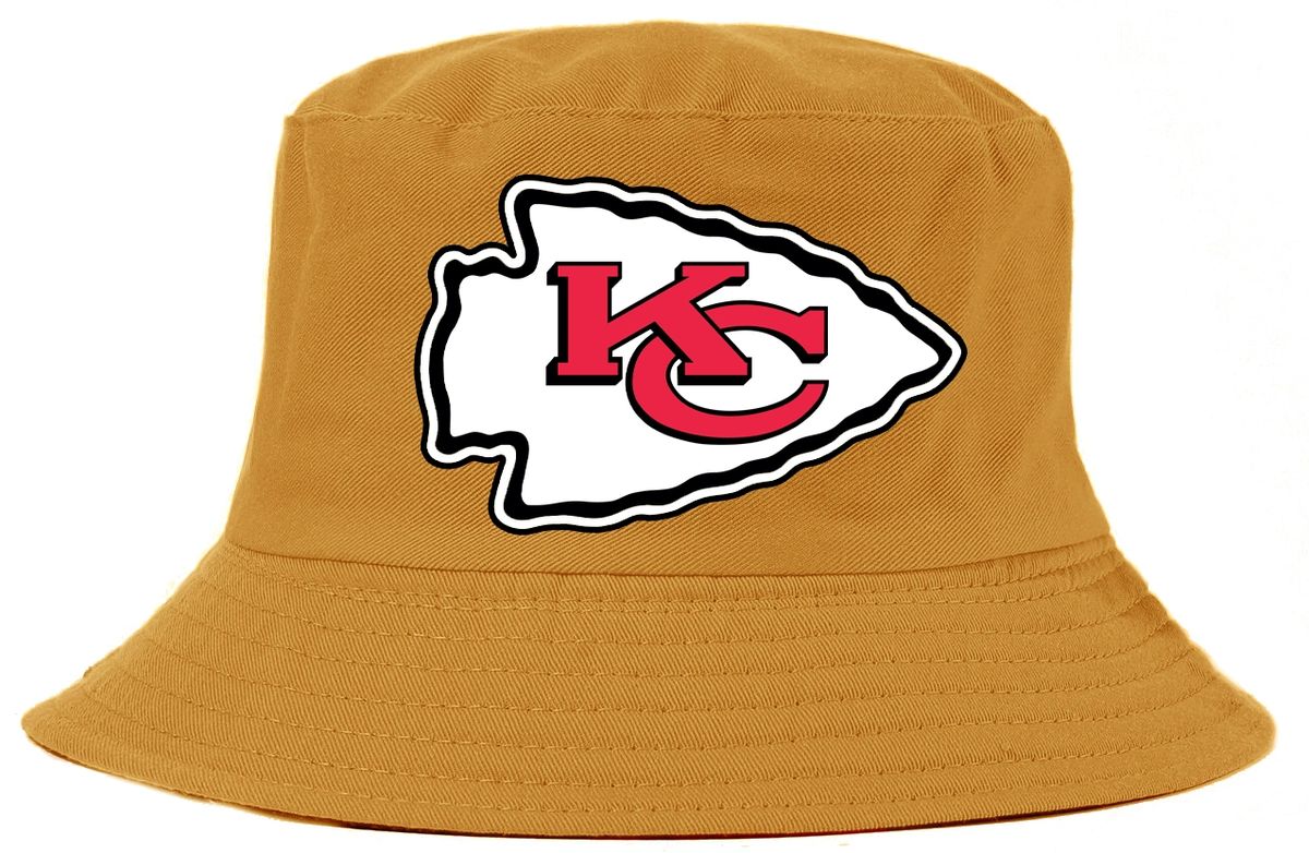 KANSAS CITY CHIEFS LOGO STYLE BUCKET HAT - COLOR OPTIONS AVAILABLE -  LIMITED TIME FREE SHIPPING (Color: GOLD)