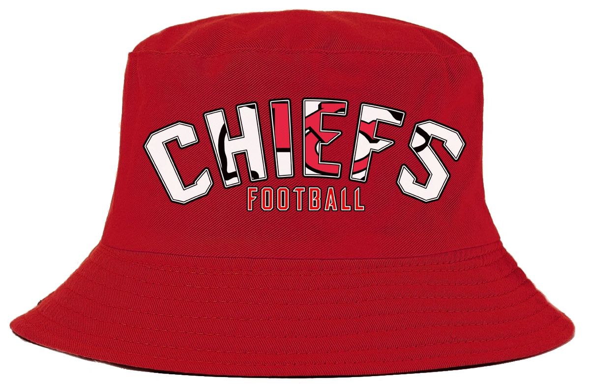 KANSAS CITY CHIEFS FOOTBALL BUCKET HAT - COLOR OPTIONS AVAILABLE ...