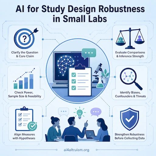 AI for Study Design Robustness in Small Labs