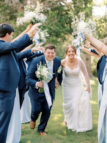 Couple receiving standing ovation