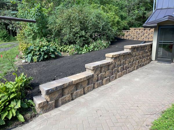 Custom designed retaining wall near me. 