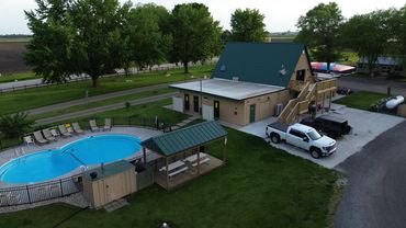 Swimming Pool Jump Pad Pillow Playground Galesburg Knoxville IL RV Park Campground & Camping.