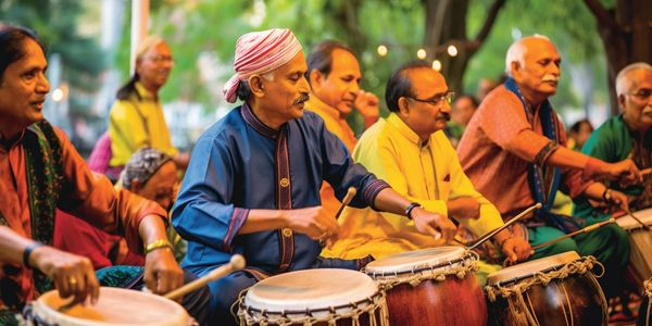 Wedding drum circle