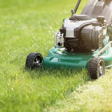 Garden maintenance mowing