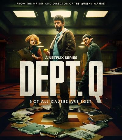 Three lead detectives standing in official poster of the series