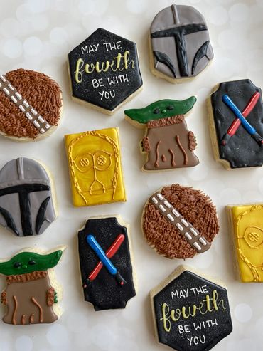 Star Wars themed cookies for May the Fourth. 