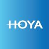 HOYA logo on blue gradient background.