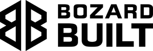 Black logo with stylized 'BB' and text 'Bozard Built'.