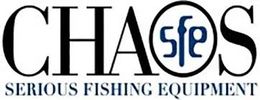 Logo for Chaos Serious Fishing Equipment featuring bold text with a fishing emblem.