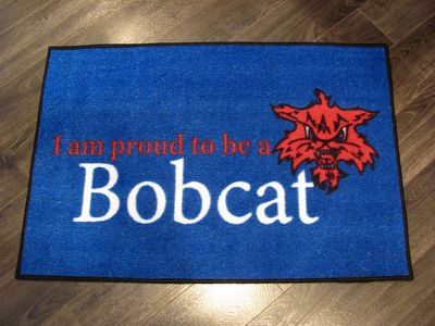 Logo door mat school fundraiser.