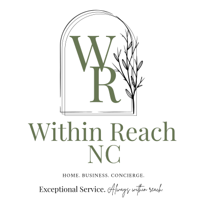 Logo for Within Reach NC with stylized WR initials.