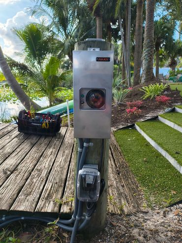 New landscape lighting system installed—bringing the backyard to life after dark.