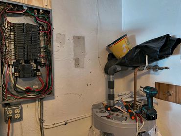 Before... Insta hot water heater install