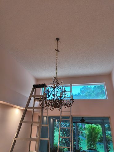 New chandelier installation-- finished product