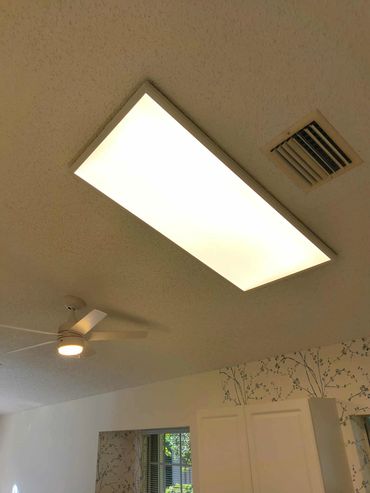 After... Kitchen fan and light panel replacement