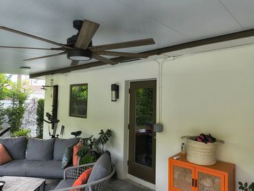 Upgraded this patio with 3 LED RGB lights—customizable colors, brighter nights!