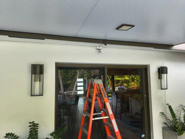 Upgraded this patio with 3 LED RGB lights—customizable colors, brighter nights!