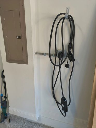 EV car charger outlet installation complete!