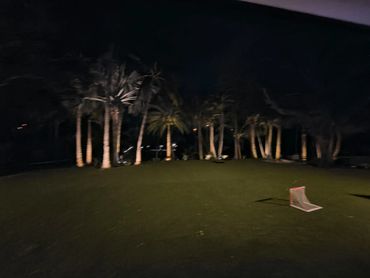 New landscape lighting system installed—bringing the backyard to life after dark.