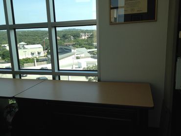 Office After picture of de-cluttered desk