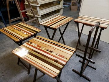 Beautiful TV trays, but built to be used.