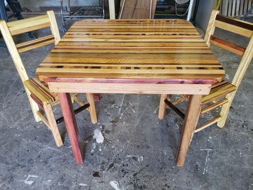 Multiwood Children's table and chair set. 