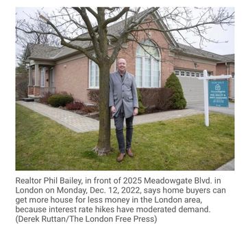 London, Ontario Realtor Phil Bailey in front of his listing at 2025 Meadowgate Blvd. in London, ON