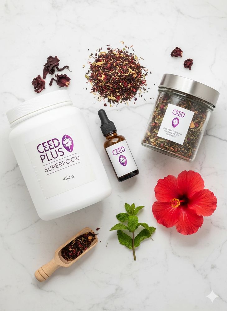 CEED Nutrition supplements line. CEED Maintenance, CEED Rest Tea and CEED Superfood. 