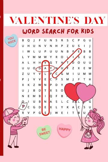 Valentine's Day Word Search for kids