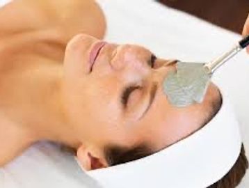 woman getting a facial