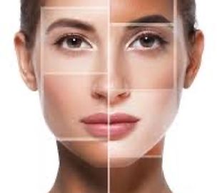 woman with multiple facial pigmentation