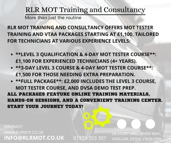 Expert MOT Training from ex DVSA Examiners