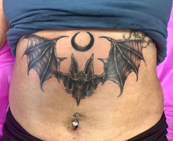 Bat tattoo by Katie 