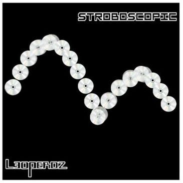CDs arranged in a wave pattern against a black background with 'STROBOSCOPIC' text.
