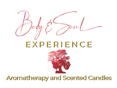 Logo for Body &amp; Soul Experience aromatherapy and scented candles.
