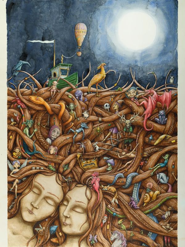 Fine art prints of Lily's largest piece to date, Together We Dream. 