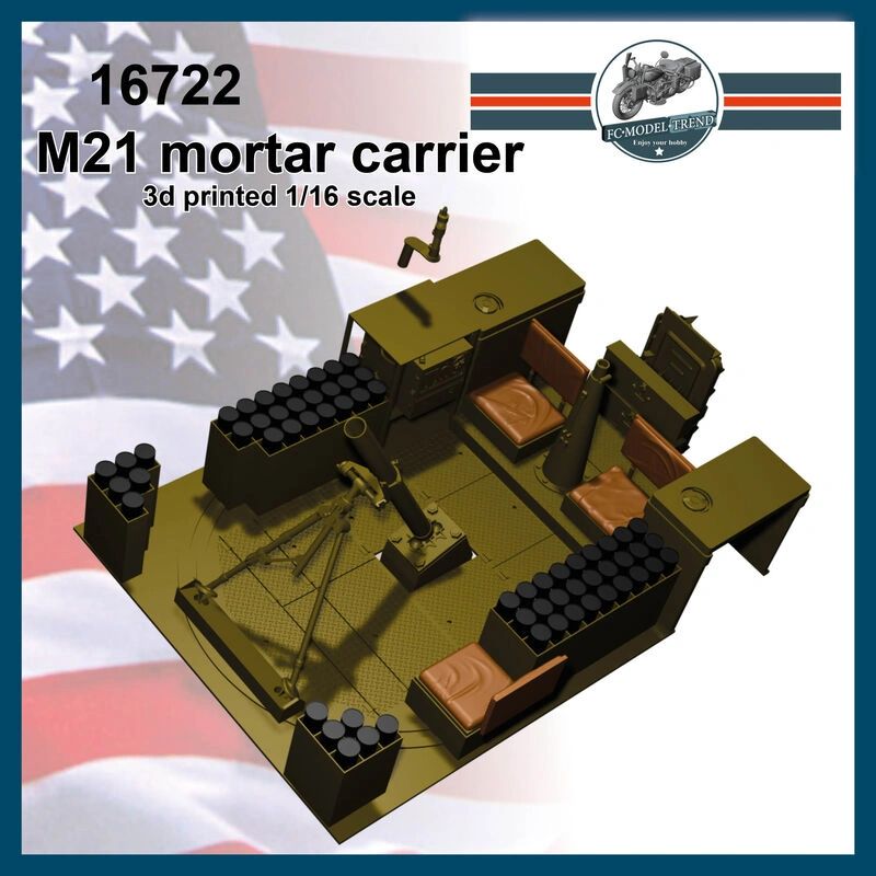 16722 M21 mortar carrier, 1/16 scale.