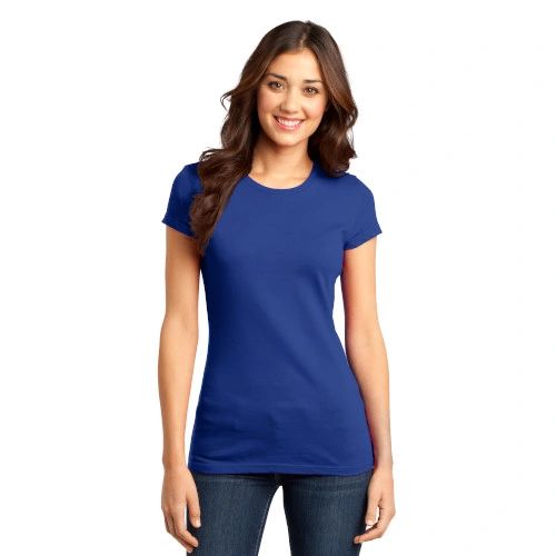 Women Crew Neck Blue T-Shirt