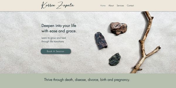 Screenshot of Kurren Zapata's website design