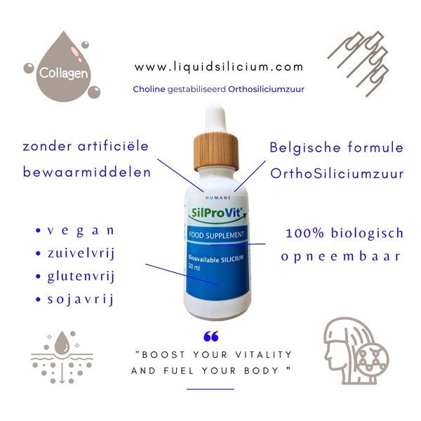 Silprovit voedingssupplement Choline gestabiliseerd Orthosiliciumzuur #silicium #liquidsilicium 