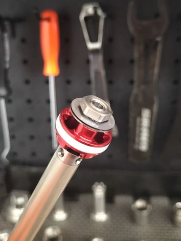 RockShox Rebound piston and valve assembly.