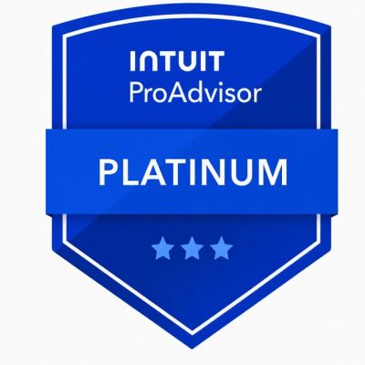 Intuit ProAdvisor Platinum badge with three stars.