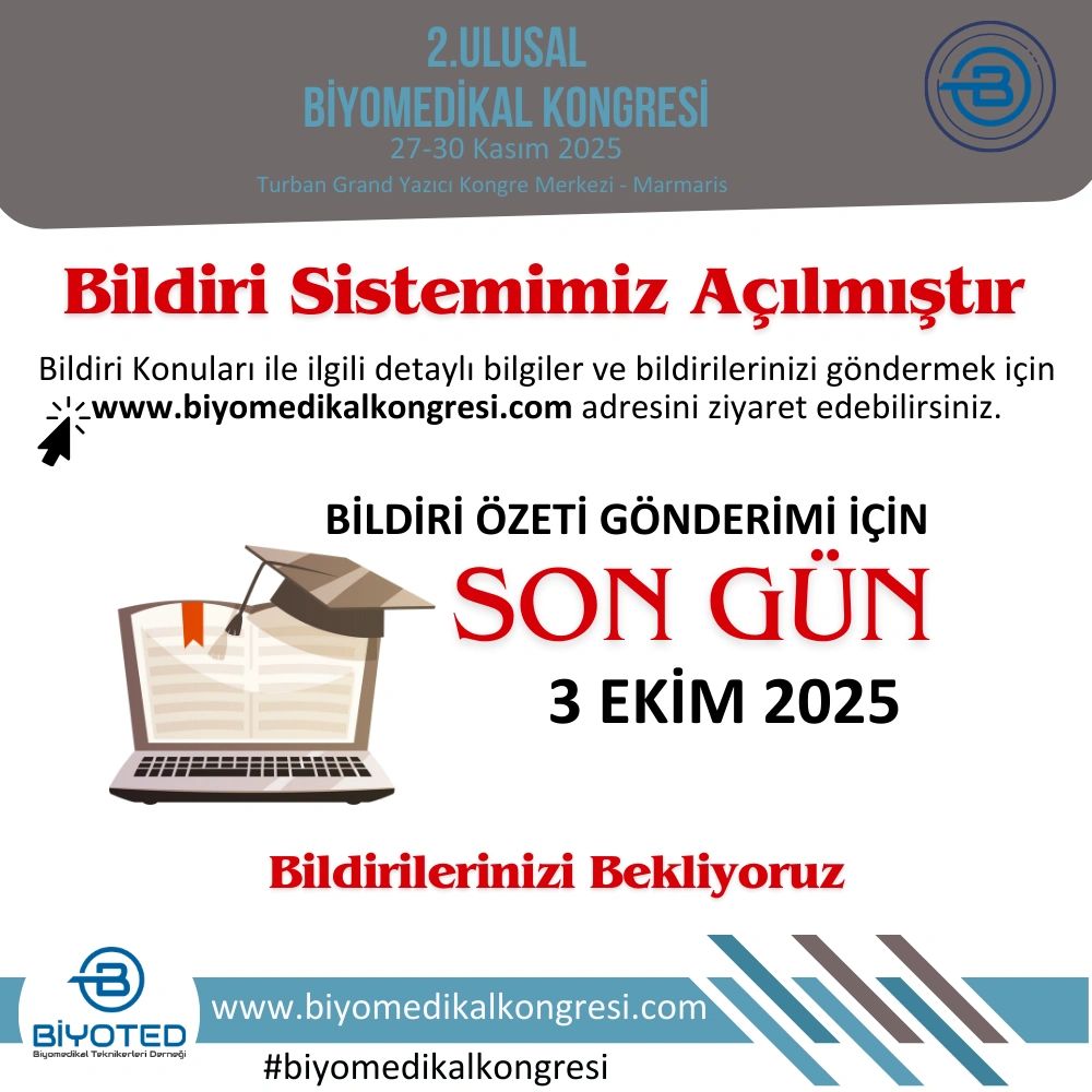 2nd National Biomedical Congress announces abstract submission deadline as October 3, 2025.