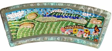 Mother Mosaic garden benches for golf courses