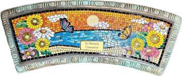 Memorial Mosaic Garden Benches in Orion Township Michigan 