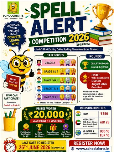 Spell Bee Competition Spell-Alert Spellings Competition