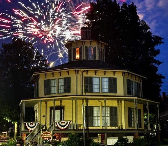 Fireworks at the Rich-Twinn octagon House